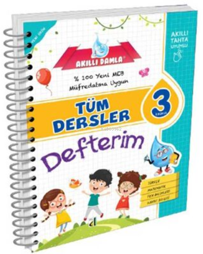 Akıllı Damla Tüm Dersler Defterim - 3 | benlikitap.com