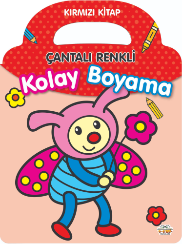 Çantalı Renkli Kolay Boyama Kitap -Kırmızı Kitap | benlikitap.com