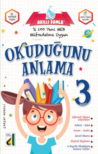 Damla Eğitim Akıllı Damla Okuduğunu Anlama - 3 | benlikitap.com