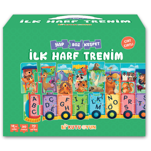 İlk Harf Trenim - Cırt Cırtlı Yapboz ve Kitap Seti | benlikitap.com