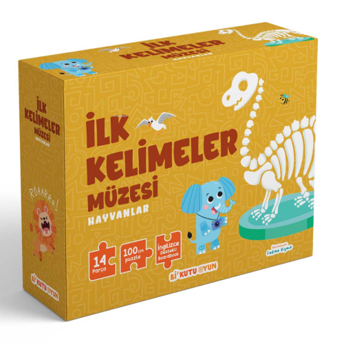 İlk Kelimeler Müzesi - Hayvanlar (İngilizce Destekli Kitap ve Yapboz S