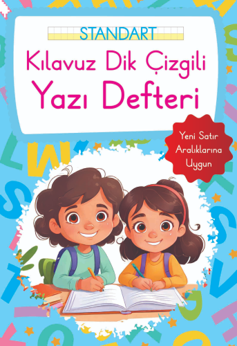 Kılavuz Dik Çizgili Yazı Defteri Büyük Boy - Mavi | benlikitap.com