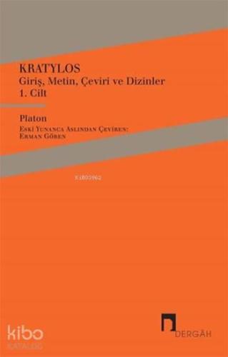 Kratylos 1. Cilt | benlikitap.com